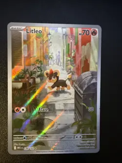 Litleo 139/132 Illustration Rare Pokemon Card Mega Evolutions - English TCG - Image 1
