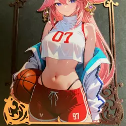 Goddess Story Gold METAL Card - Serial Number #076/100! Anime Bikini Yae Miko - Image 3