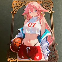 Goddess Story Gold METAL Card - Serial Number #076/100! Anime Bikini Yae Miko - Image 4