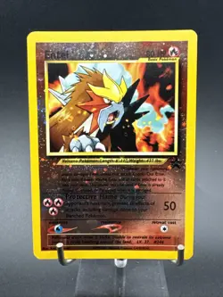 Entei #34 Black Star Promo Reverse Holo Rare Vintage Pokemon Card Double Swirl - Image 1