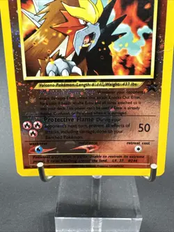 Entei #34 Black Star Promo Reverse Holo Rare Vintage Pokemon Card Double Swirl - Image 3