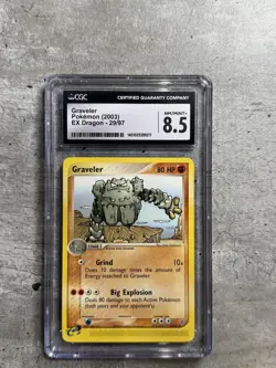 Pokemon Card Graveler CGC 8.5 NM/Mint+, e-Reader EX Dragon 29/97, 2003 (1) - Image 1