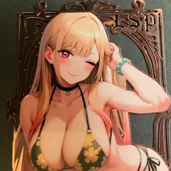 Goddess Story Gold METAL Card - Serial Number #056/100! - Anime Bikini Marin - Image 2