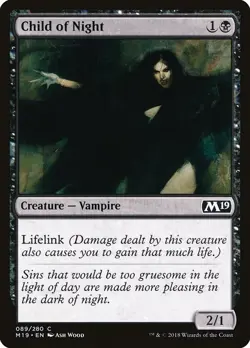 Child of Night 4x FOIL M19 MTG Core Set 2019 Common MINT black - Image 1