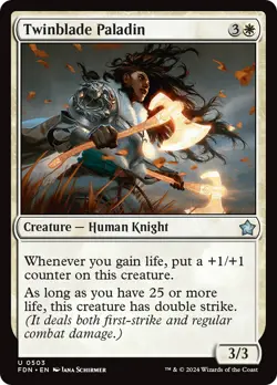 Twinblade Paladin [Foundations] Magic MTG - Image 1