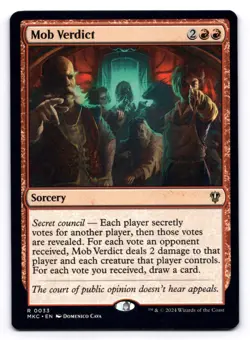 Mob Verdict NM Commander: Murders at Karlov Manor 0033 MTG Regular - Image 1