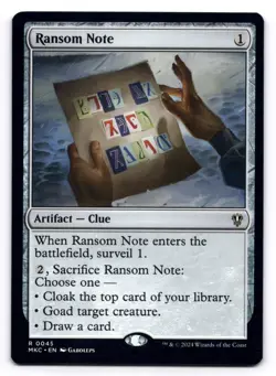 Ransom Note (0045) NM Commander: Murders at Karlov Manor 0045 MTG Regular - Image 1