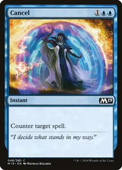 Cancel 4x FOIL M19 MTG Core Set 2019 Common MINT blue - Image 1