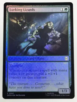 Lurking Lizards FOIL Marvel's Spider-Man 107 NM Magic MTG - Image 1
