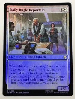 Daily Bugle Reporters FOIL Marvel's Spider-Man 6 NM Magic MTG - Image 1