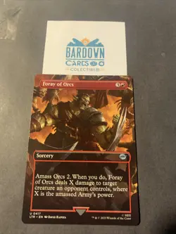FORAY OF ORCS - BORDERLESS SCENE (LTR) The Lord of the Rings - MTG - NM - Image 1