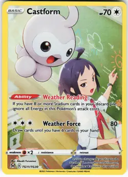 Castform TG11/TG30 Pokemon SWSH11: Lost Origin Trainer Gallery Ultra Rare NM - Image 1