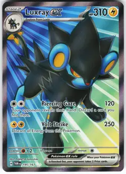 Luxray ex - 195/167 Pokemon SV06: Twilight Masquerade Holo Ultra Rare NM - Image 1