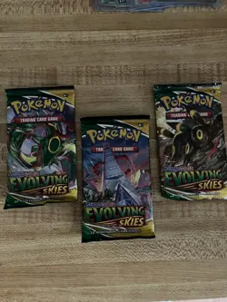 Evolving Skies - Pokemon Sword & Shield Booster Packs - Lot of 3 - Image 1