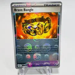 BRAVE BANGLE 2025 Pokemon White Flare Unommon POKE BALL Holo POKEMON 80/86 - Image 1