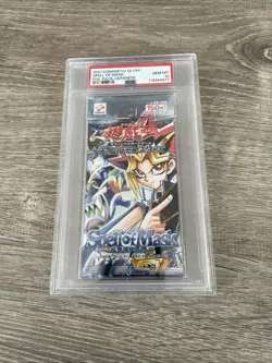 RARE Yugioh 2001 Japanese Spell of Mask Sealed Pack PSA 10 Gem Mint Low Pop - Image 2