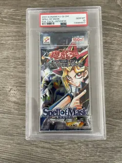 RARE Yugioh 2001 Japanese Spell of Mask Sealed Pack PSA 10 Gem Mint Low Pop - Image 3