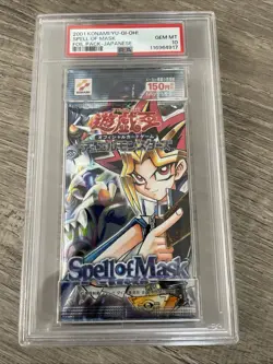 RARE Yugioh 2001 Japanese Spell of Mask Sealed Pack PSA 10 Gem Mint Low Pop - Image 4