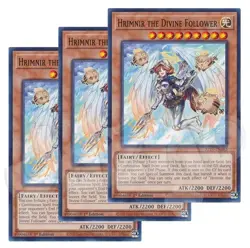 Yugioh - Hrimnir the Divine Follower x 3 - 1st Edition LP - Plus Free Holo Card - Image 1