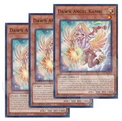 Yugioh - Dawn Angel Kambi x 3 - 1st Edition LP - Plus Free Holo Card - Image 1