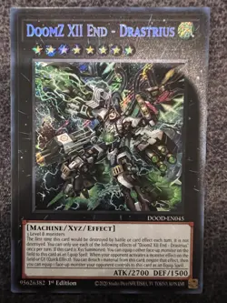 Yugioh DoomZ XII End - Drastrius DOOD-EN045 Secret Rare 1st Edition NM - Image 1