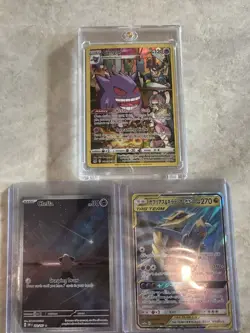3 Pokemon Card Lot-Gengar Trainer Gallery 2022-Cleffa Illustration Rare-Dual EX - Image 1