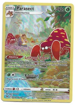 Parasect - TG01/TG30 - Pokemon Lost Origins Trainer Gallery Holo Rare Card NM - Image 1