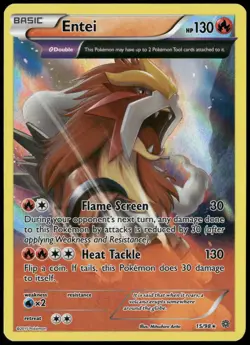 Entei 15/98 Holo Rare XY Ancient Origins Pokemon Card Near Mint-1 - Image 1