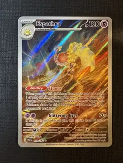 Pokemon TCG Espathra Card 197/182 Sv04: Paradox Rift NM Condition - Image 1