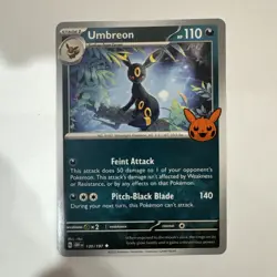 Umbreon 130/197 Trick or Trade Halloween Non Holo Pokemon Card Uncommon - Image 1