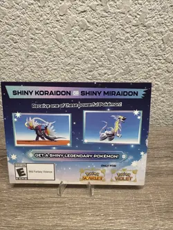 Shiny Koraidon Or Miraidon Pokemon Scarlet Violet Code Card - Gamestop - Image 1