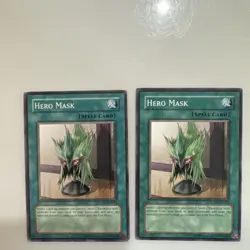 2x Yu-Gi-Oh TCG Hero Mask LODT-EN045 Unlimited Regular Common Card LP-NM - Image 1