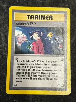Sabrina's ESP 117/132 - Gym Heroes Vintage Pokemon Card MP - Image 1