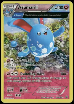 Azumarill 104/160 XY Primal Clash Holo Rare Pokemon Card Near Mint-1 - Image 1