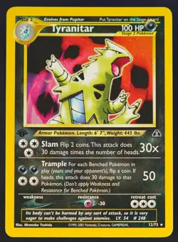 Pokemon - Tyranitar Holo - 1st Edition - 12/75 - Neo Discovery - Rare Card - NM - Image 2