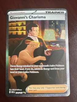 Pokemon 151 Giovanni's Charisma 204/165 Special Illustration Near Mint Condition - Image 1