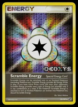 Pokemon Card - Scramble Energy Deoxys 95/107 Reverse Holo Stamped - Image 1