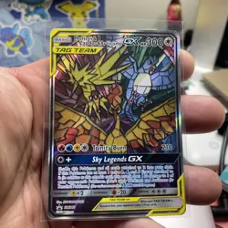 Pokemon TCG Moltres Zapdos Articuno GX SM210 Stained Glass Promos Holo - Image 1