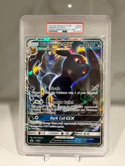 Pokemon TCG: Umbreon GX Jumbo Oversized SM36 Black Star Promo PSA 8 pop7 - Image 1