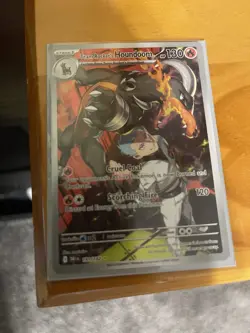 Pokemon TCG Team Rockets Houndoom Illustration Rare Card 191/182 Destined Rivals - Image 1
