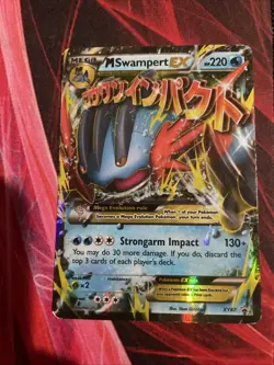 Pokemon Mega Swampert EX TCG Holo Promo Card XY XY87 Promo - Image 1