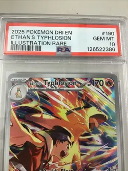 Ethan’s Typhlosion #190 Pokemon Destined Rivals Illustration Rare PSA 10 - Image 3