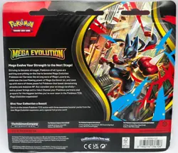 2025 Pokemon TCG Mega Evolution GOLDUCK 3X Three Booster Pack Blister NEW SEALED - Image 2