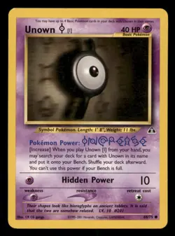 Neo Discovery Pokemon TCG Unown LP/MP - Image 1