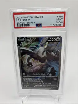 Pokemon Lugia V Silver Tempest Full Alt Art #186 PSA 9 Mint - Image 1
