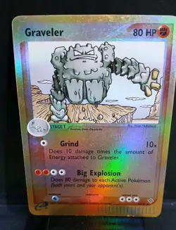 Vintage Pokemon TCG Graveler 29/97 Reverse Holo Foil EX Dragon E Reader Series - Image 2