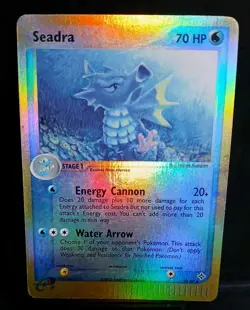 Pokemon TCG - Seadra 39/97 Reverse Holo Rainbow Foil EX Dragon E Reader Series - Image 1