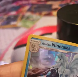 RAW Alolan Ninetales 28/147 Cracked Ice Holo Burning Shadows Pokemon TCG LP - Image 5