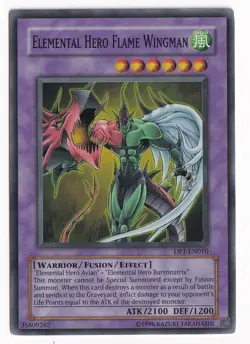 Elemental HERO Flame Wingman DP1-EN010 - Jaden Yuki - Unlimited - Image 1