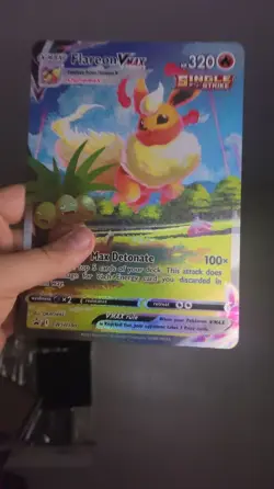 JUMBO Flareon VMAX Promo Card Alt Art SWSH180 Pokemon Premium Collection Promo - Image 1